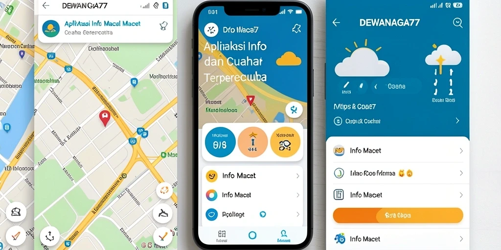 Antarmuka DEWANAGA77 menampilkan informasi kemacetan secara real-time.