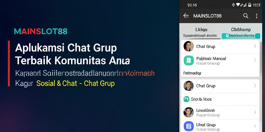 Antarmuka pengguna MAINSLOT88 yang mudah digunakan untuk chat grup.