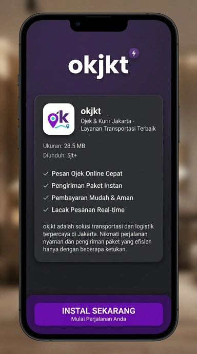 Tampilan halaman APK okjkt