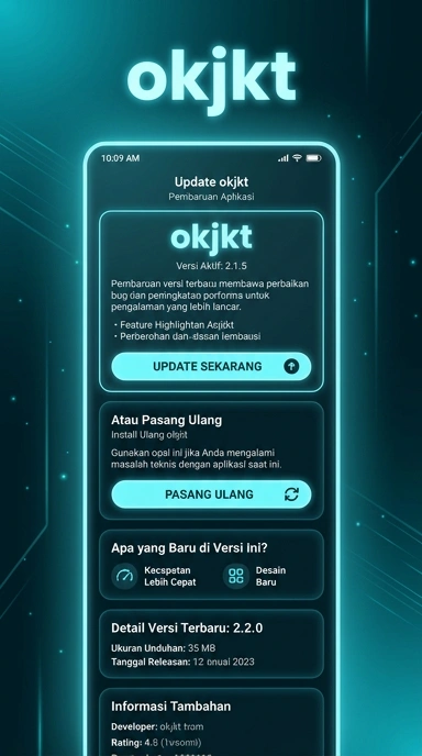 Tampilan riwayat versi okjkt